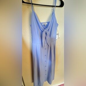 Kensie: Blue V-Neck Spaghetti Strap Maxi Sundress